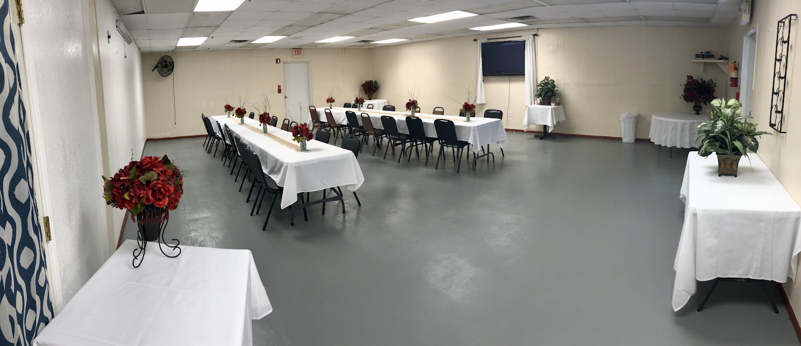 Jack's Cafe private meeting room set up for an event