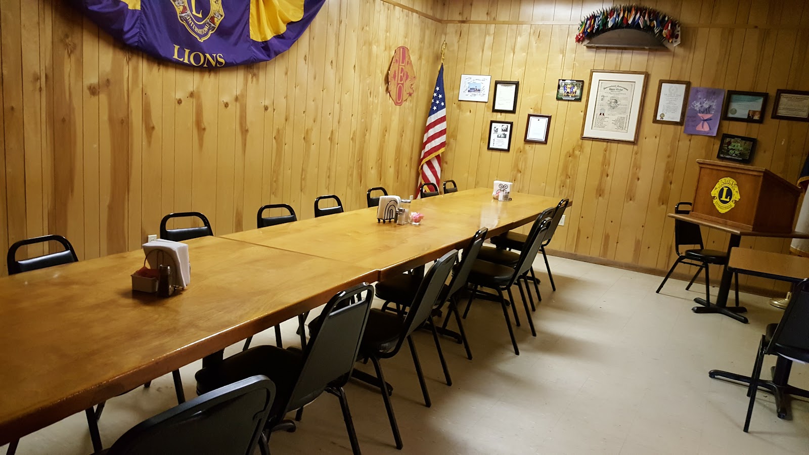 Jack's Cafe meeting room used by the local Lions Club